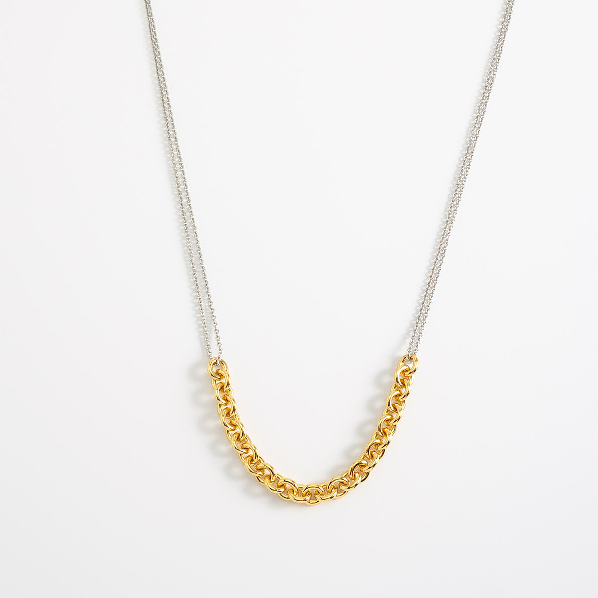 Dual Tone Statement Necklace