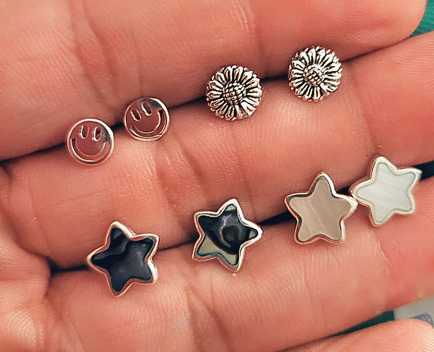 Sterling Silver Sunny Flower Earrings