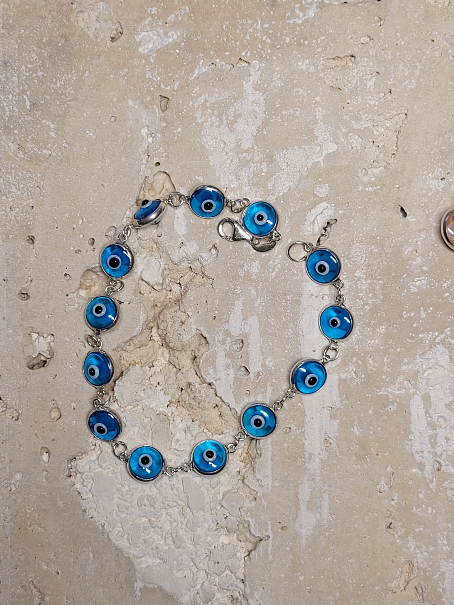Sterling Silver Ojo Turco Bracelet