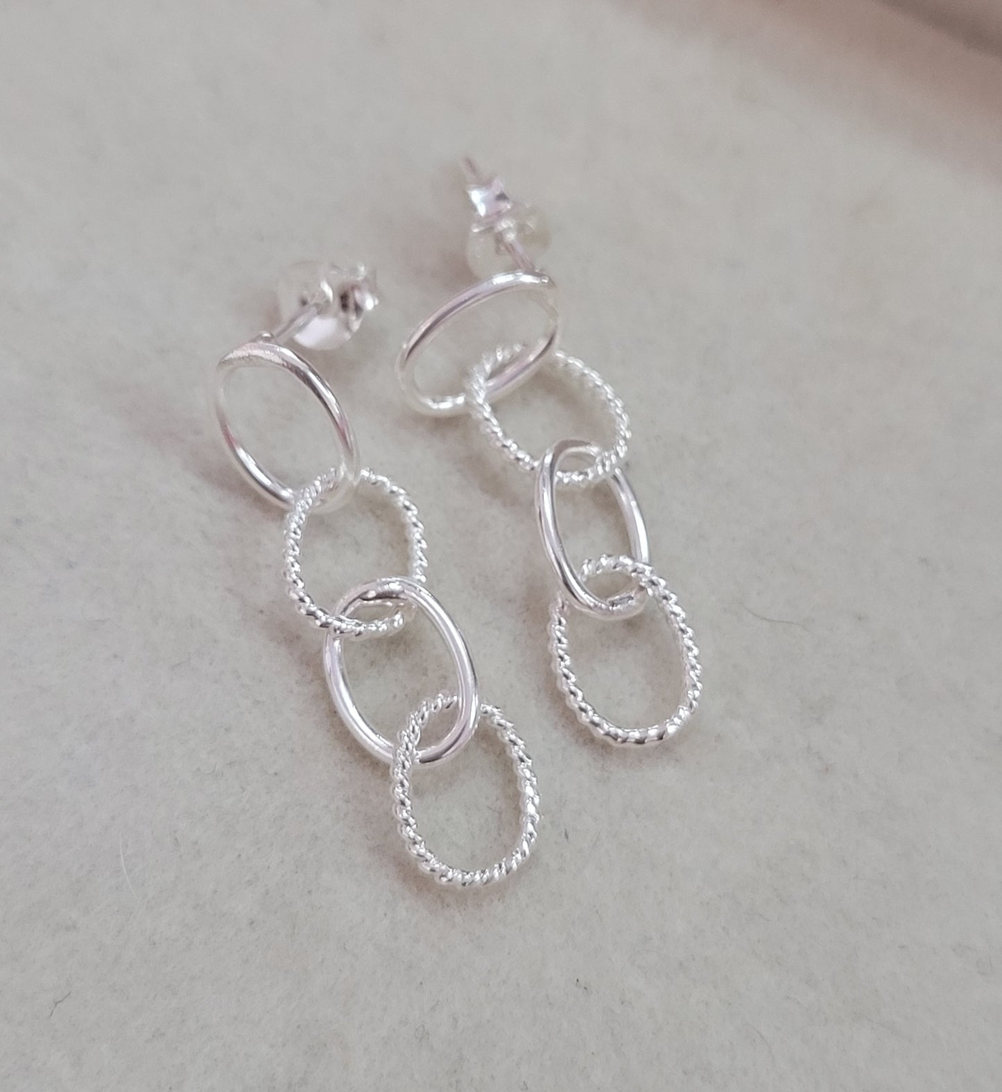 Sterling Silver Kiklos Earrings