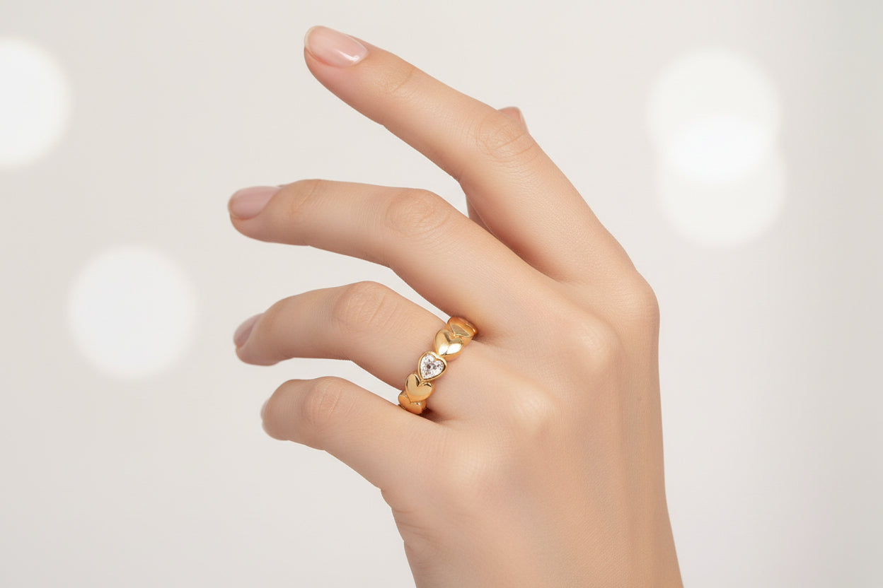 Hearts Band Ring