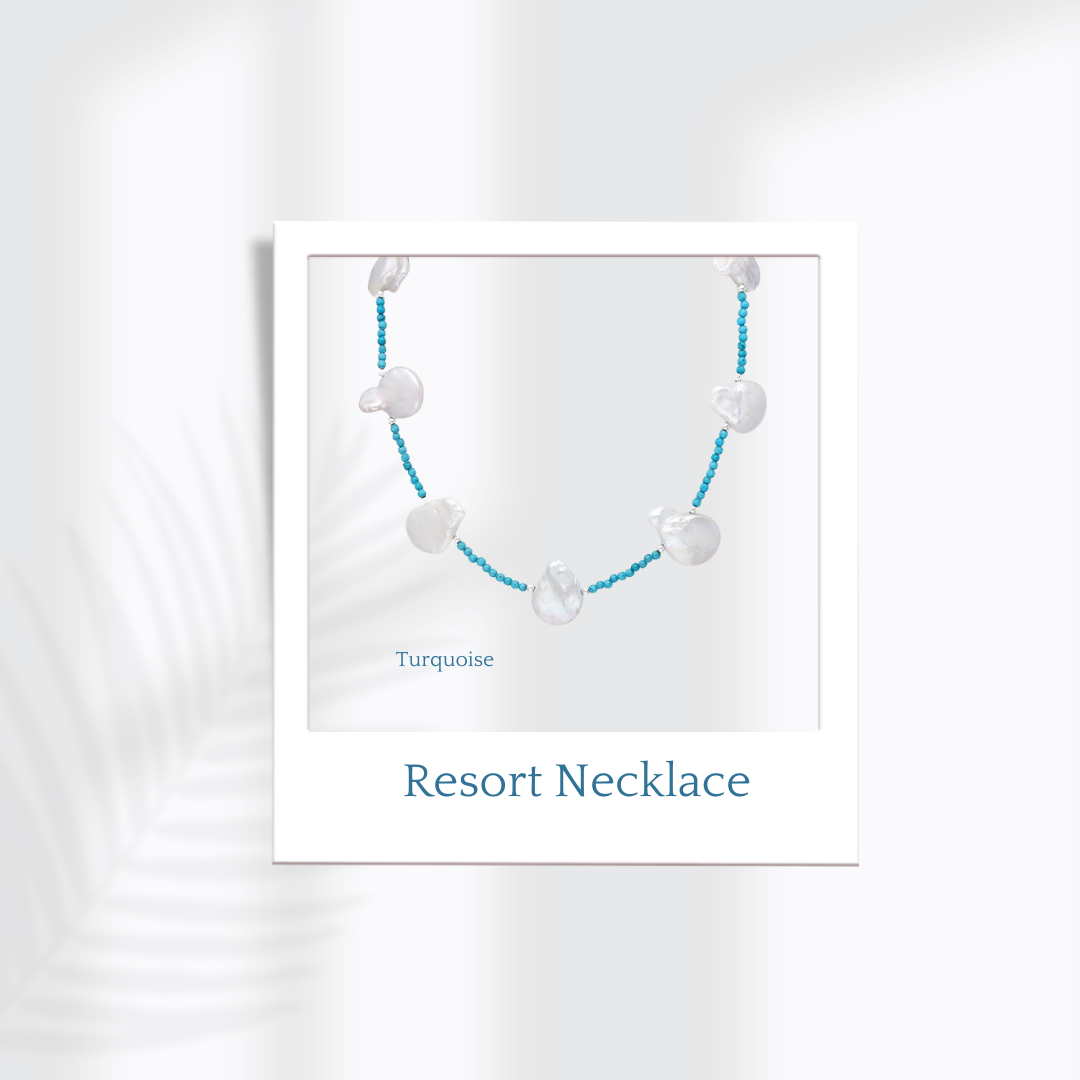 Sterling Silver & Natural Stones Resort Necklace
