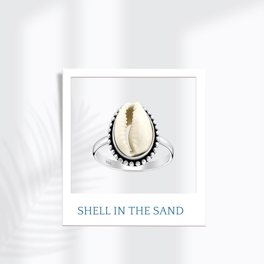 Sterling Silver Shell in the Sand Ring #20-1