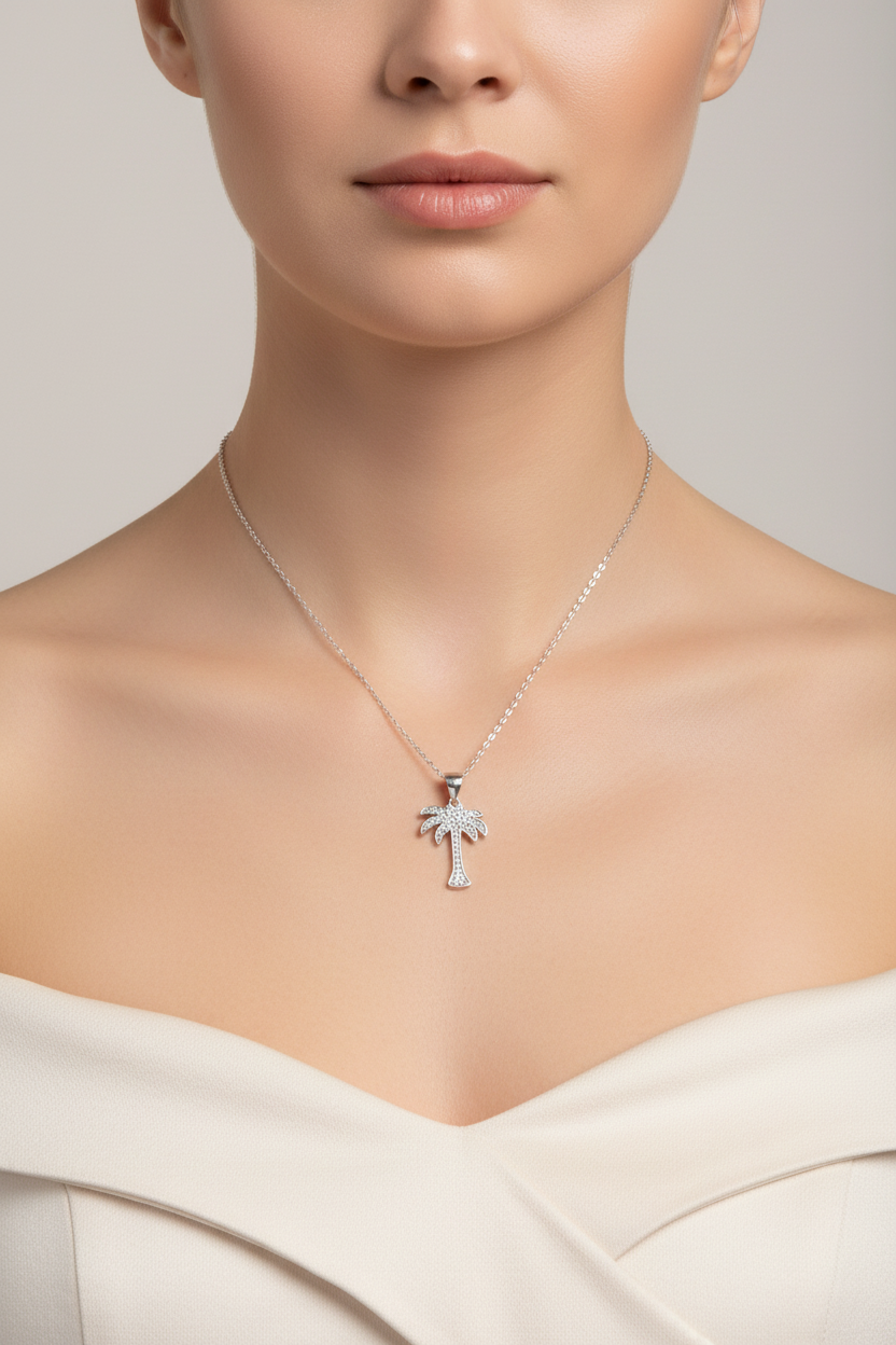 Palm Tropical Tree Necklace