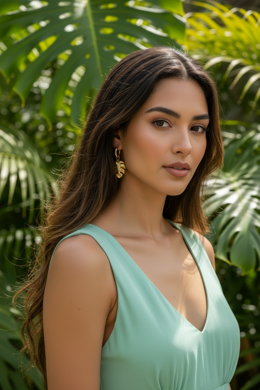 Monstera Tropical Hoops