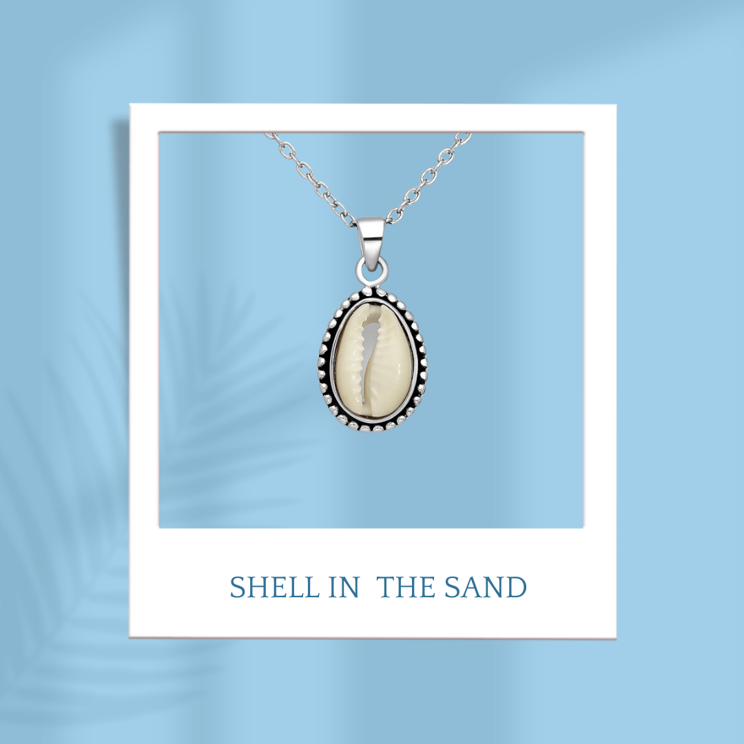 Sterling Silver Shell inthe Sand Necklace