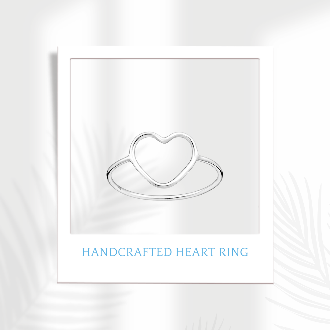 Sterling Silver Handcrafted Heart Ring #71-2
