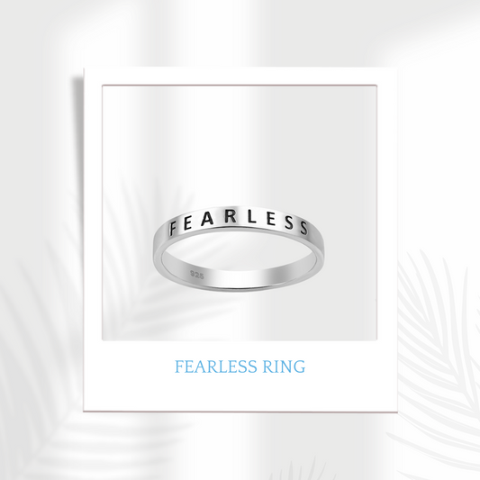 Sterling Silver Fearless Band Ring