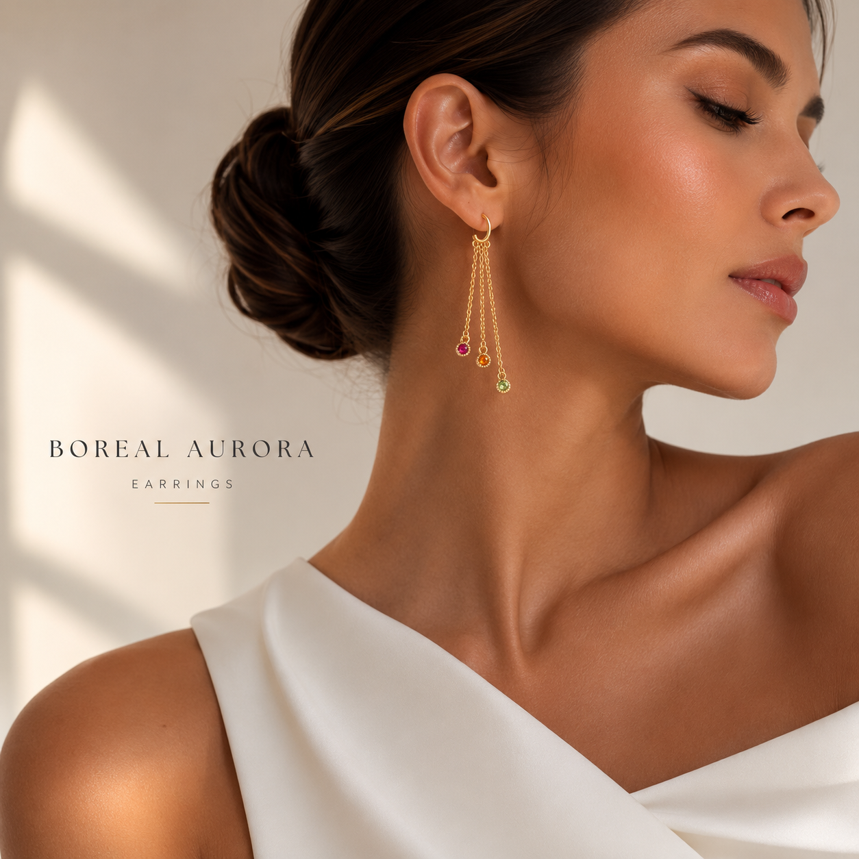 Aurora Borealis Golden Earrings