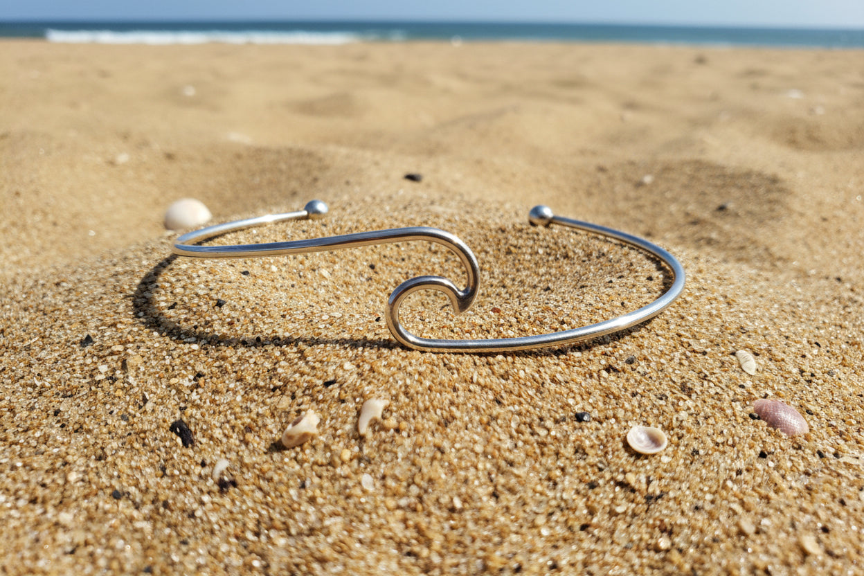 Sterling Silver Wave Cuff