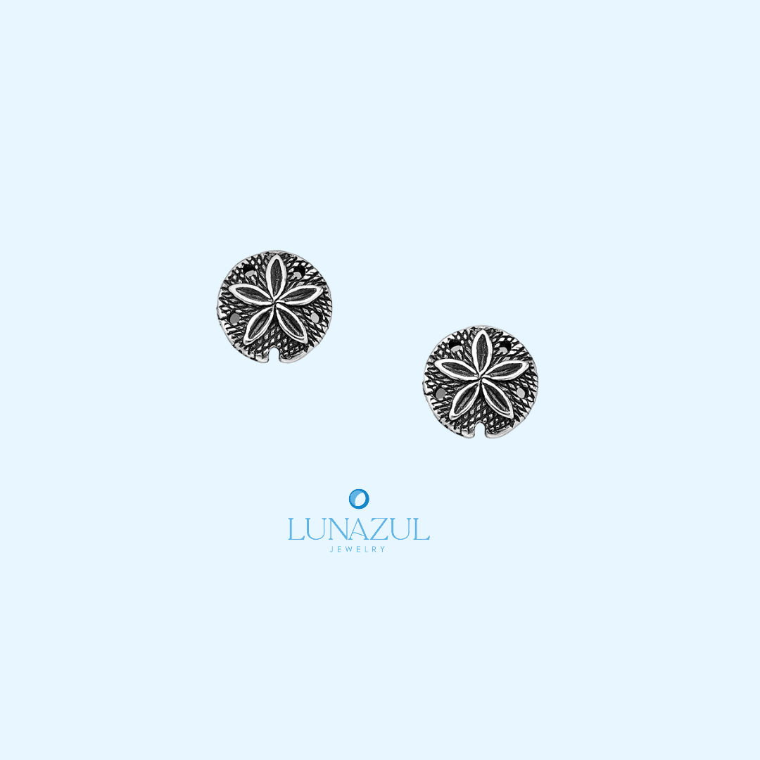 Sterling Silver Sand Dollar Earrings