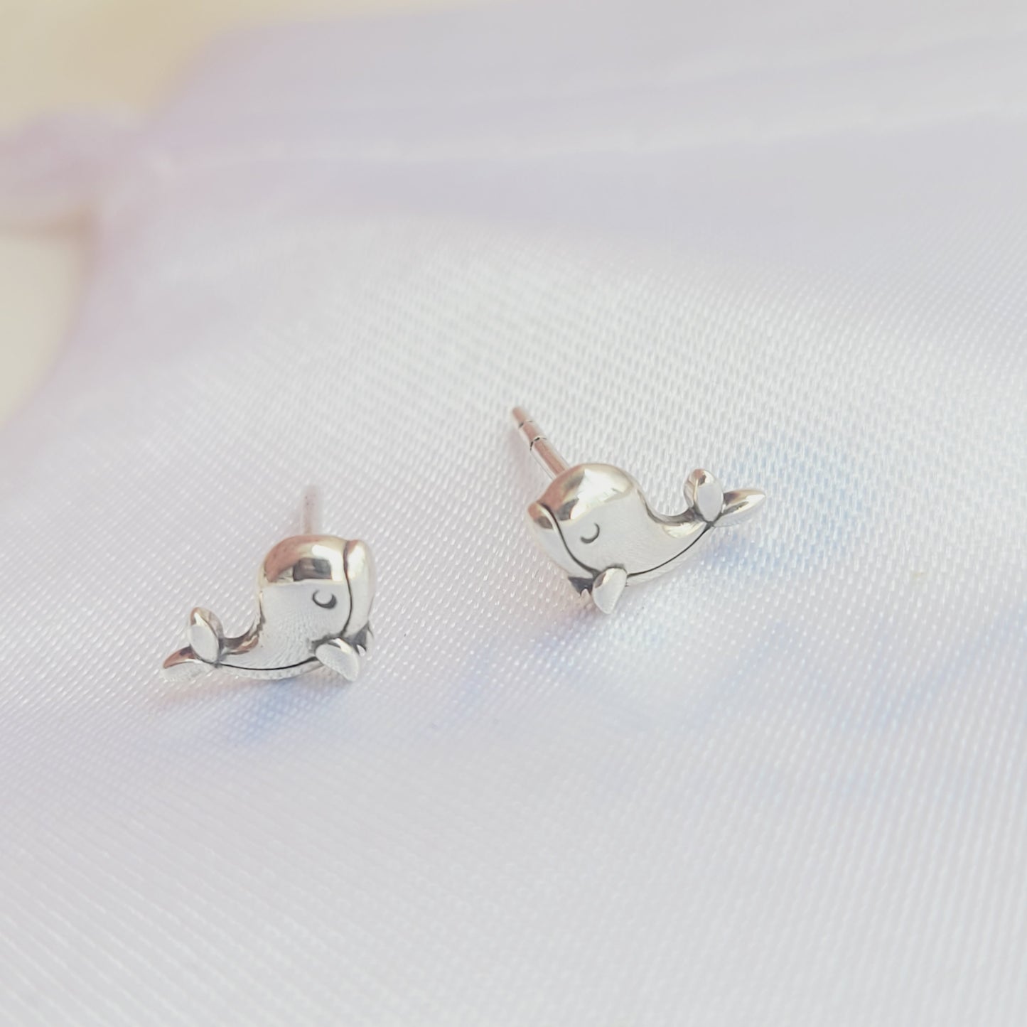 Sterling Silver Baby Dolphin Studs