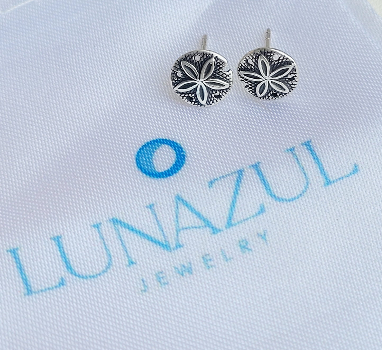 Sterling Silver Sand Dollar Earrings