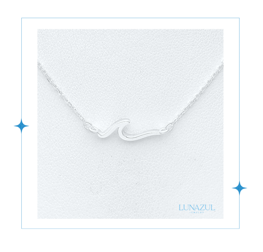 Sterling Silver Run the Waves Necklace