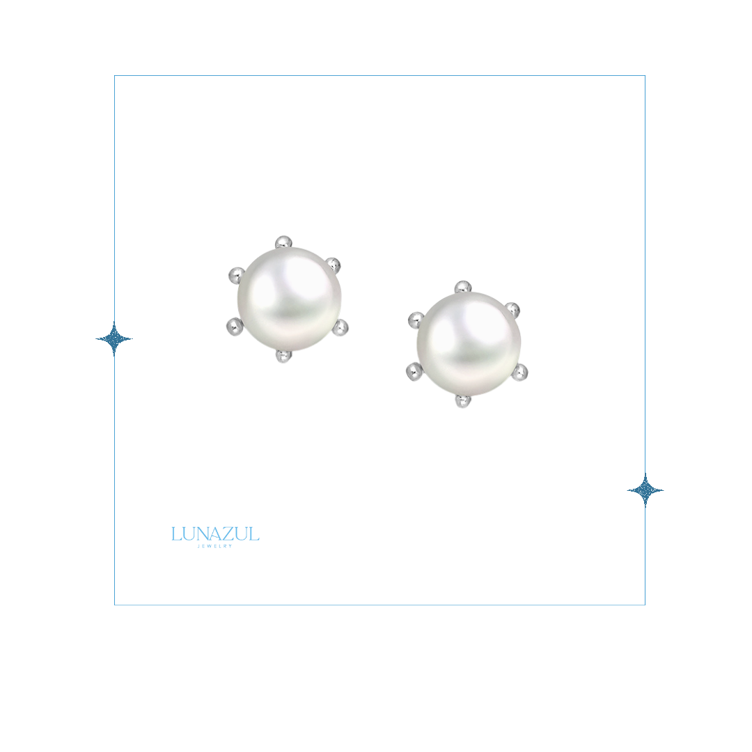 Sterling Silver Romantique Pearl Earrings