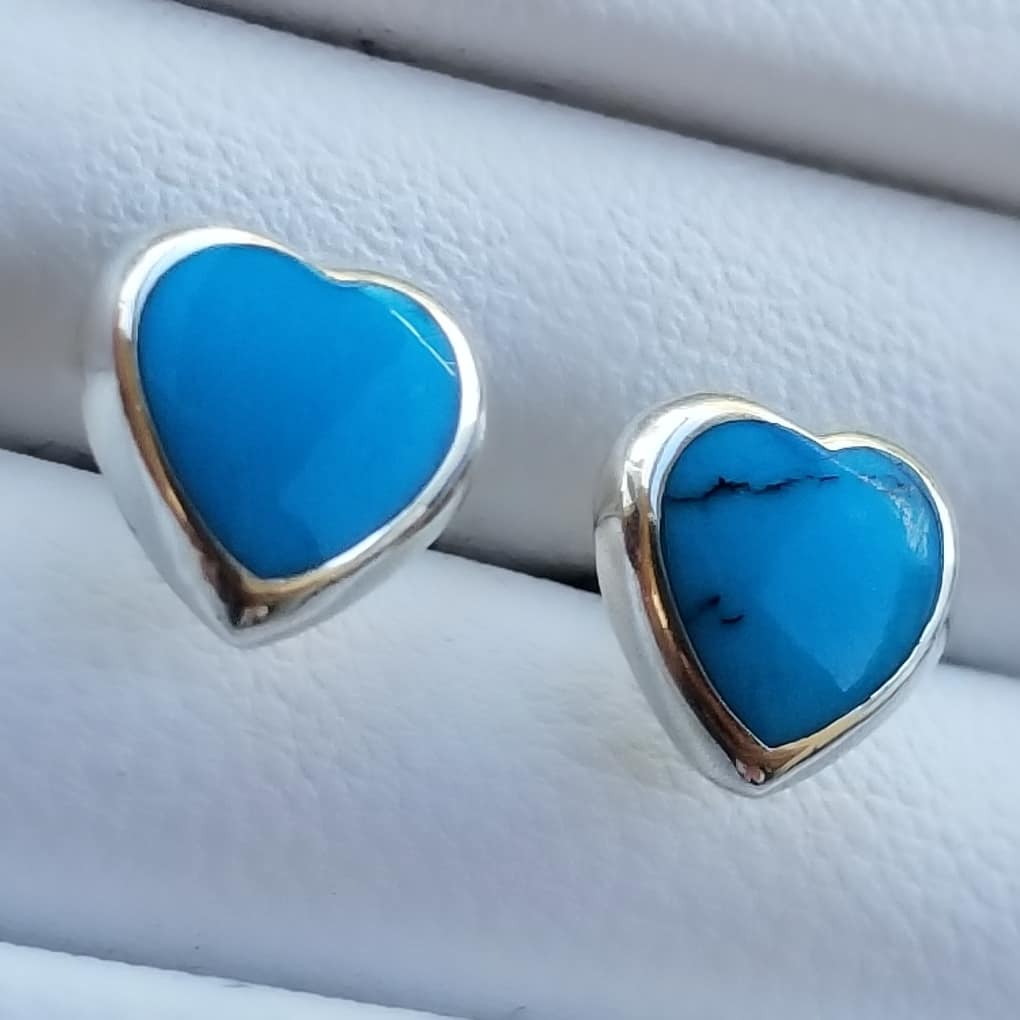Sterling Silver Beaming Hearts Earrings