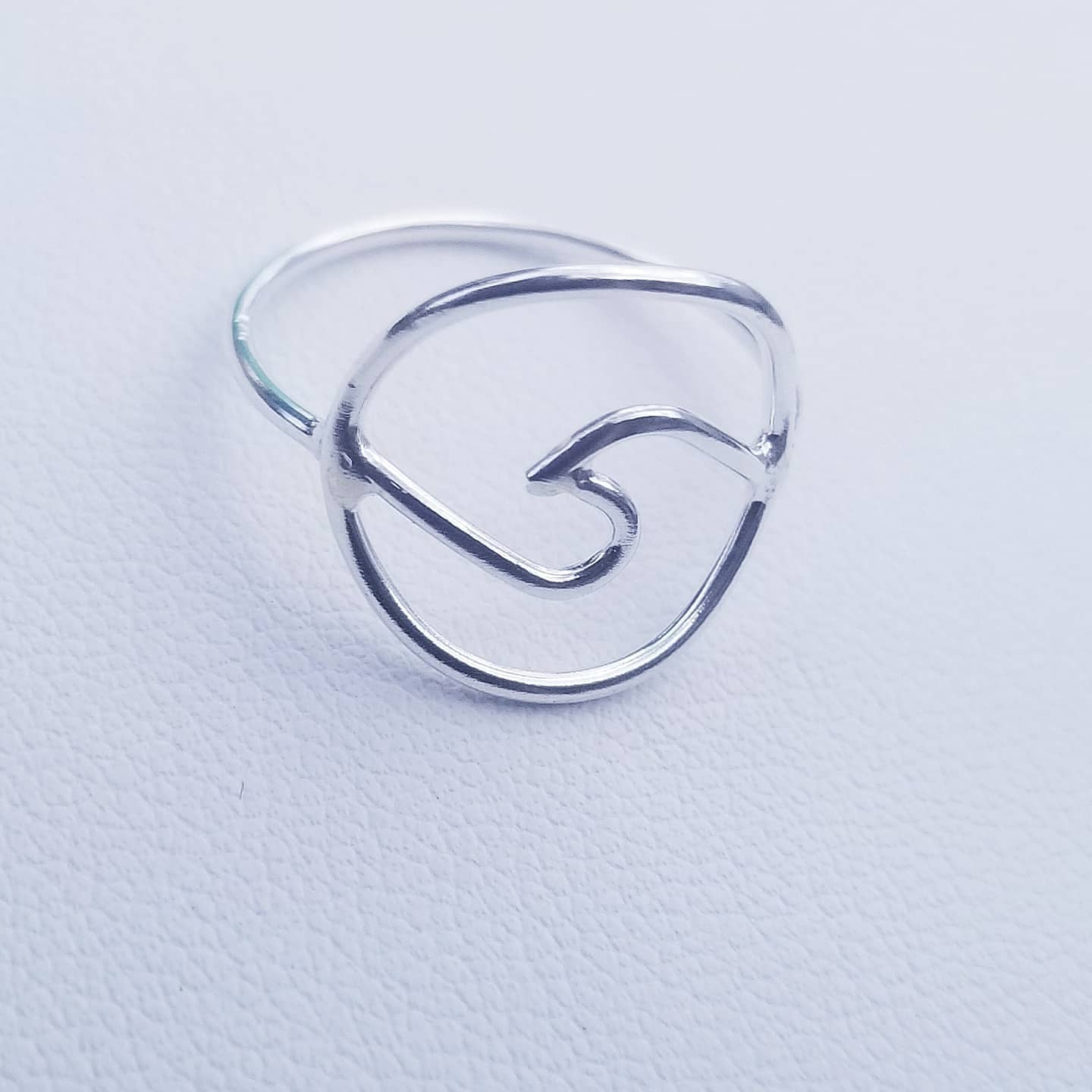 Sterling Silver Real Wave Ring #53-1