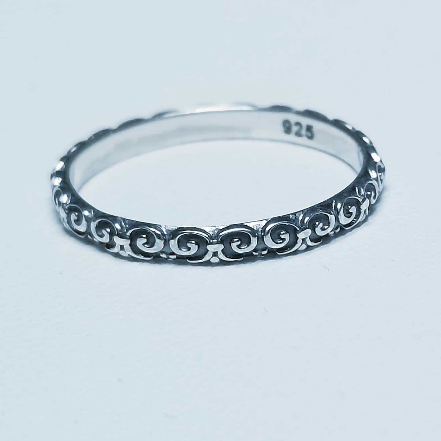 Sterling Silver Swirl Stacking Ring #58-1