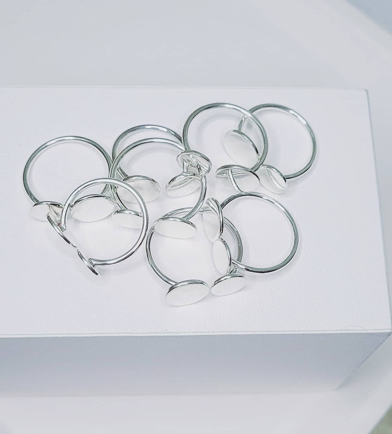 Sterling Silver two Plates Ring