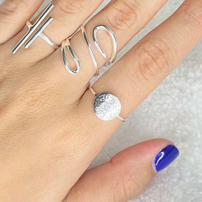 Sterling Silver New Moon Ring #51-1