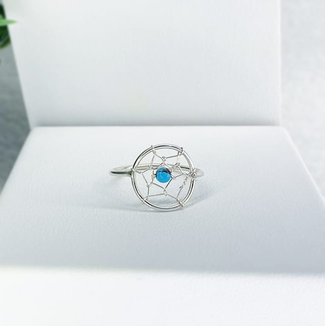 Sterling Silver Cobweb Ring