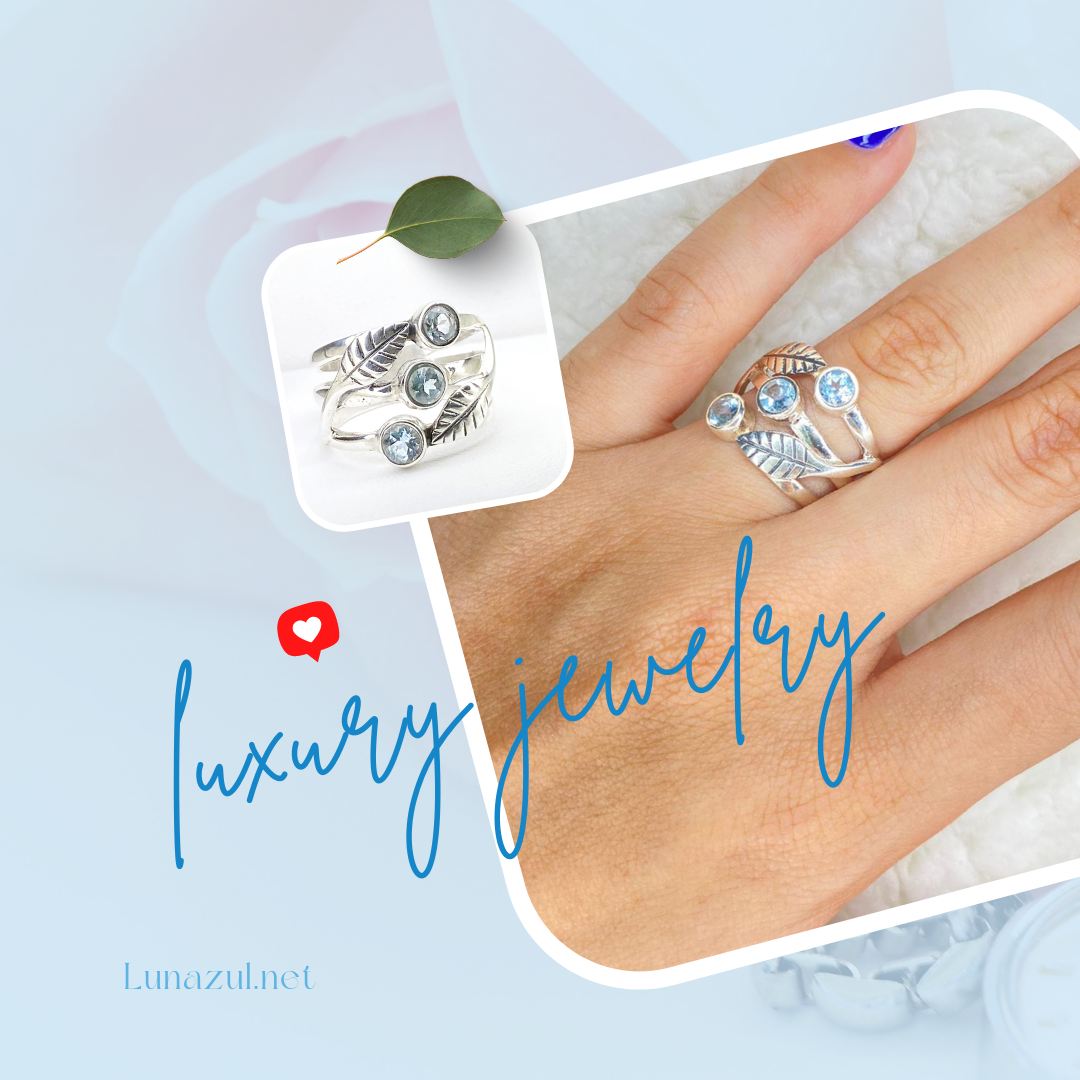 Sterling Silver Light/Blue Topaz Ring