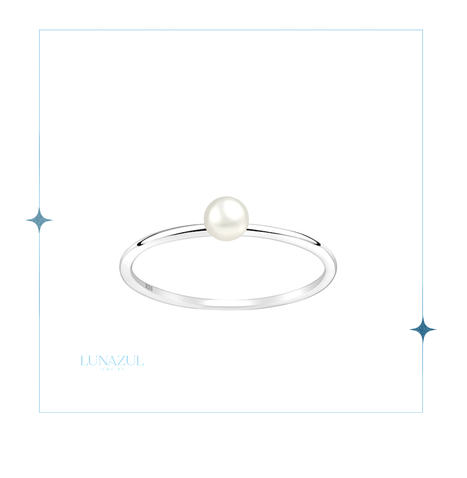 Sterling Silver Mini Perla Ring
