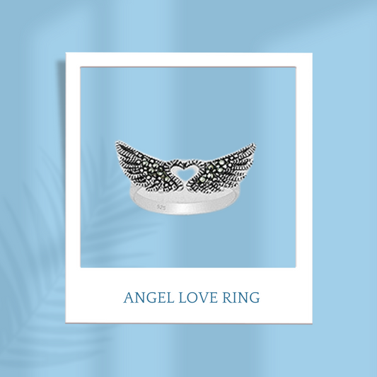 Sterling Silver Angel Love Ring