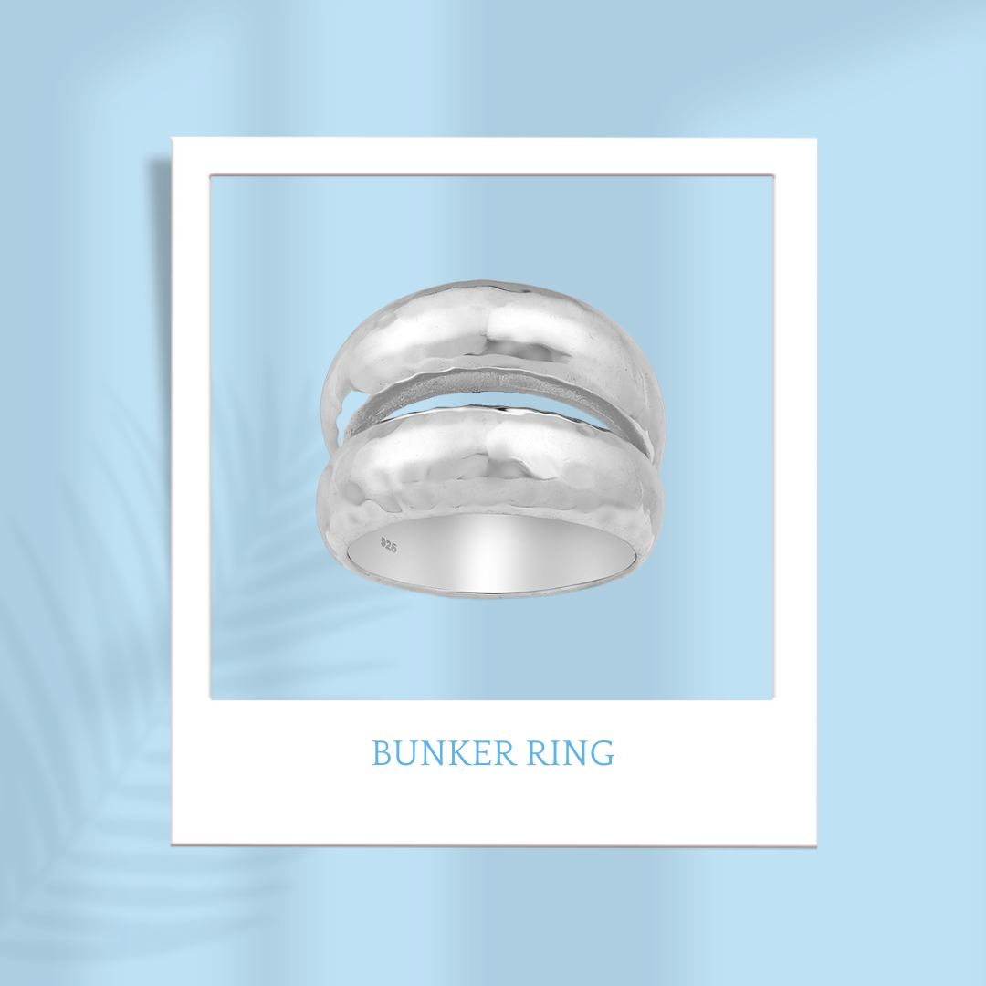 Sterling Silver Bunker Ring