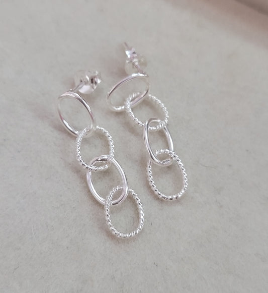 Sterling Silver Kiklos Earrings