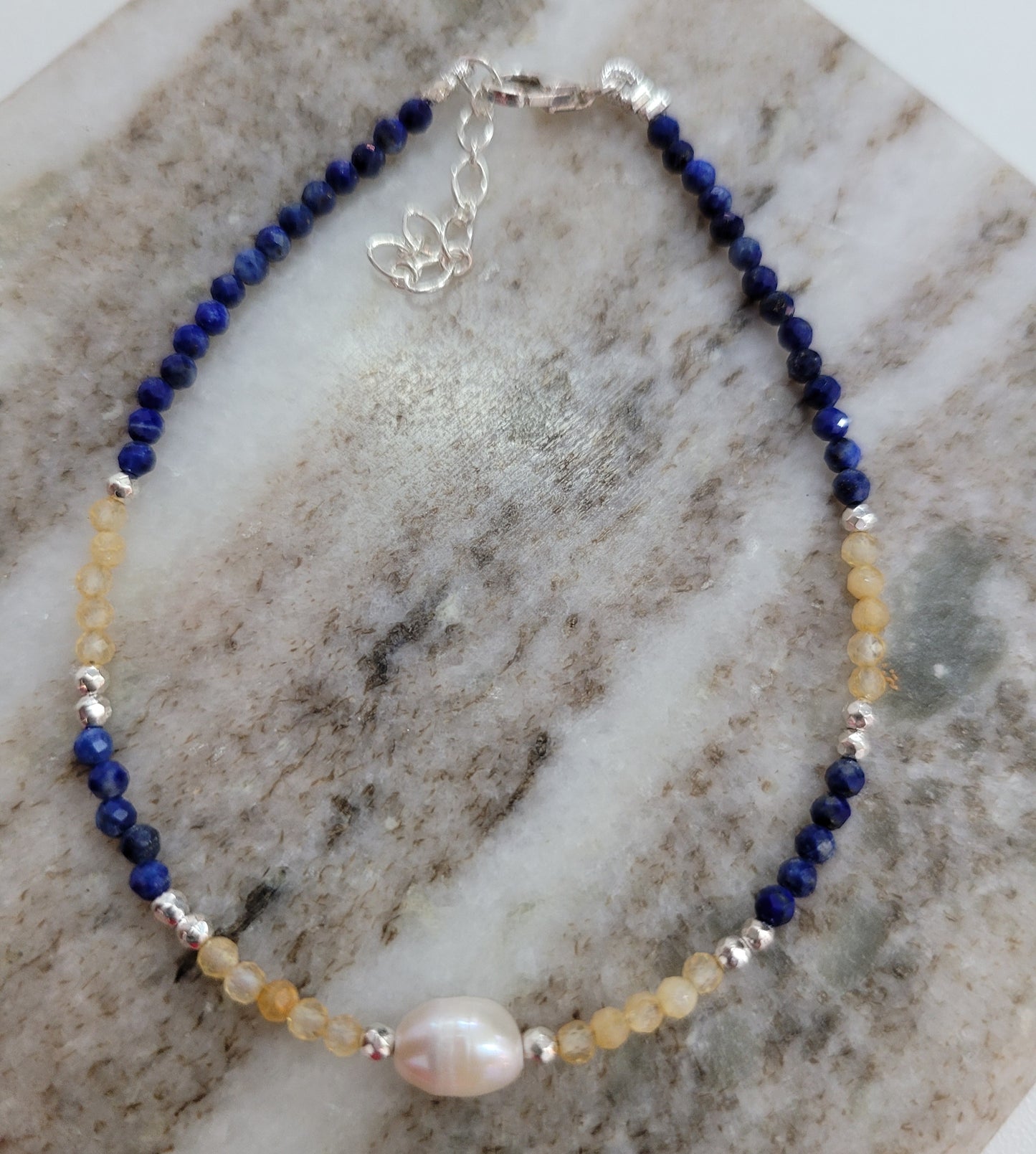 Sterling Silver Lyra Beaded Bracelet