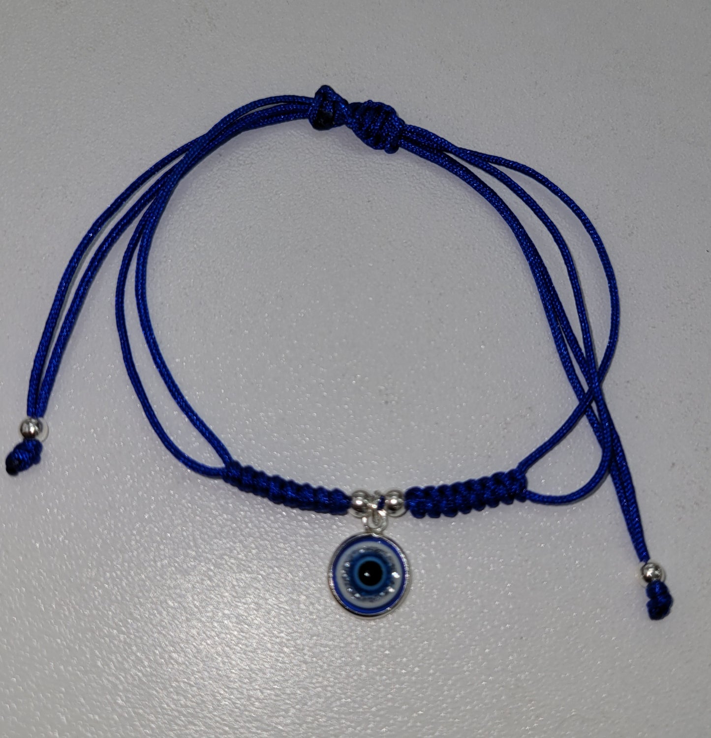 Sterling Silver Evil Eye Thread Bracelet
