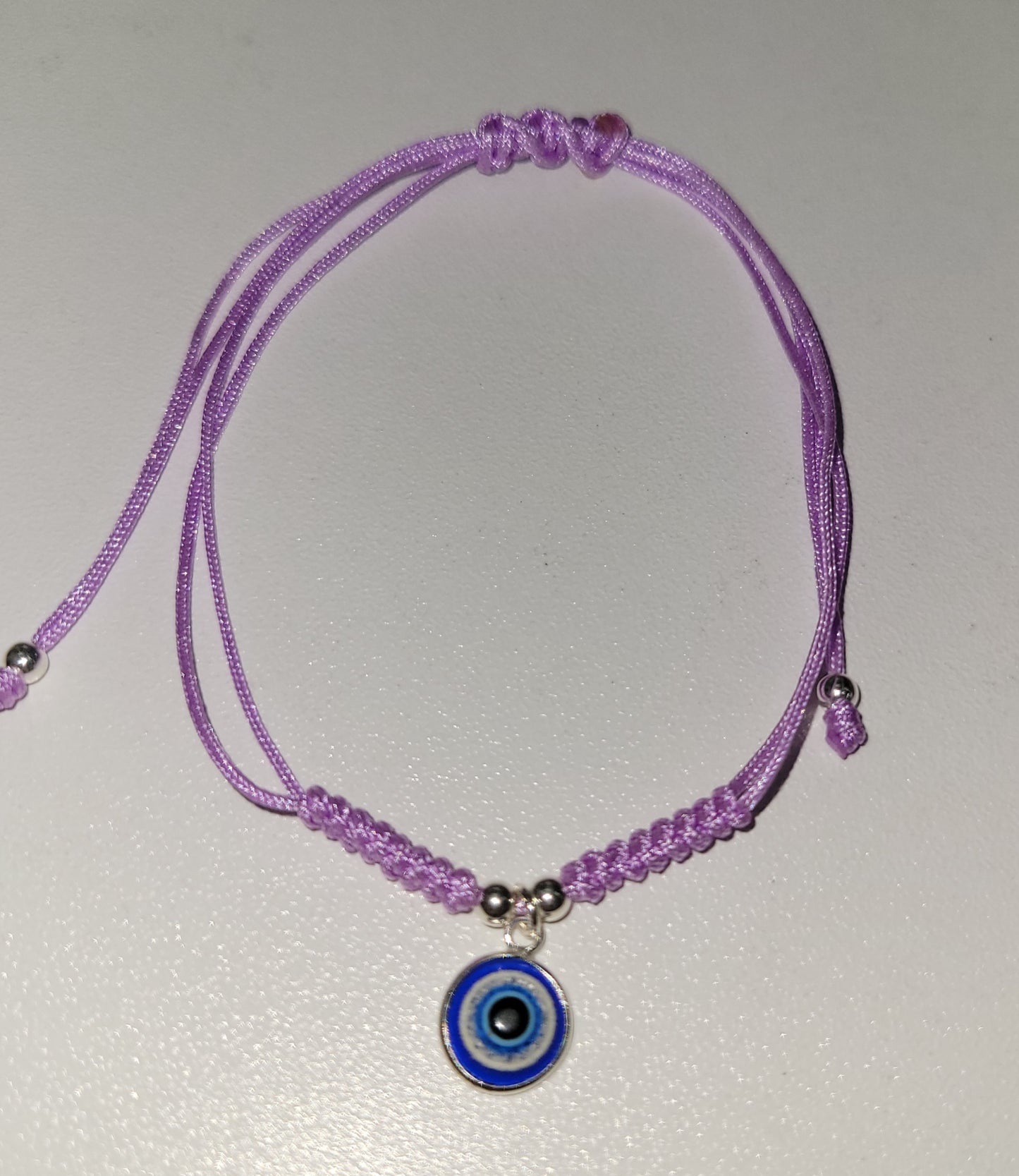 Sterling Silver Evil Eye Thread Bracelet