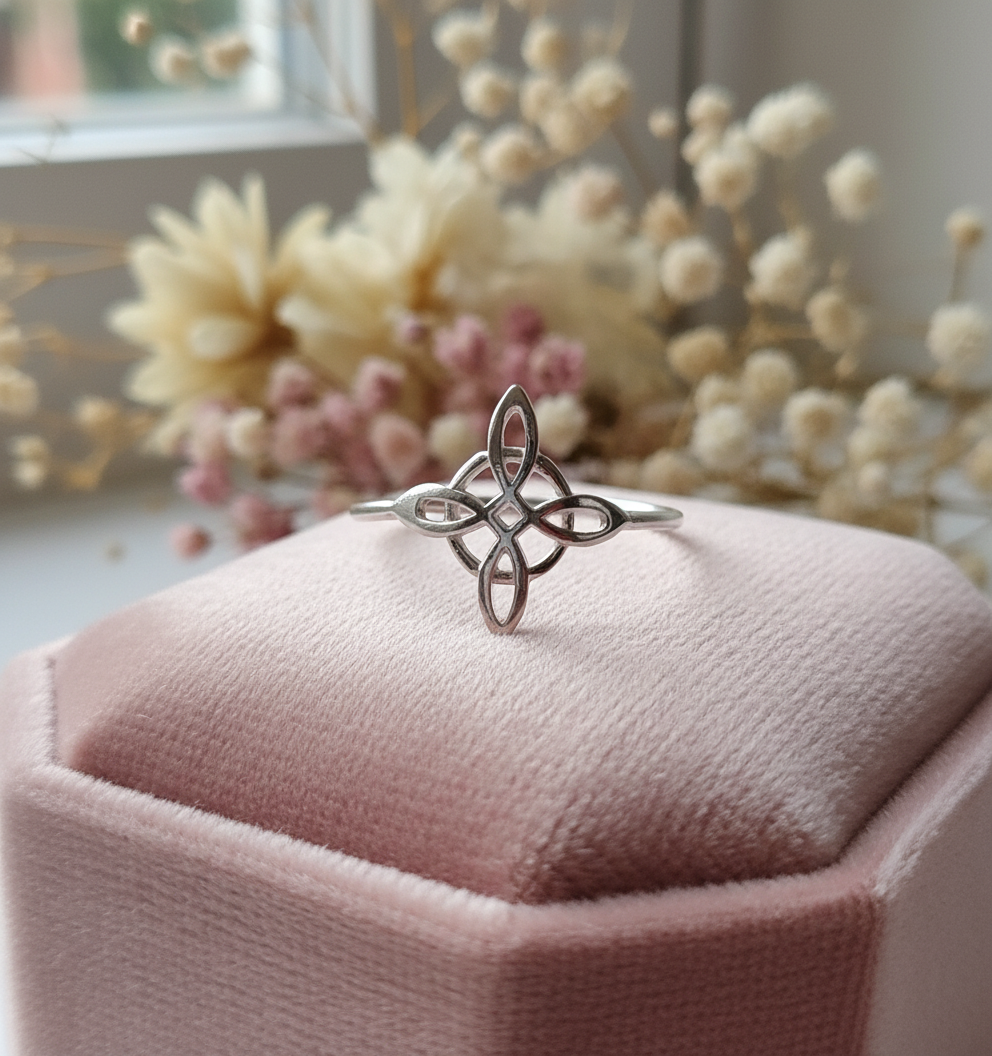 Sterling Silver Witch knot Ring