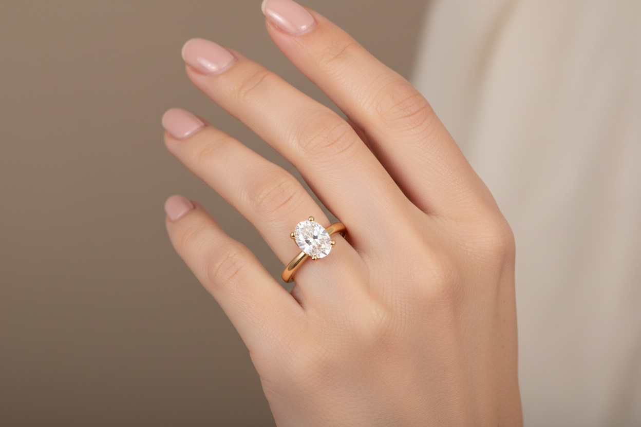 Oval-shaped DiamoniceRing