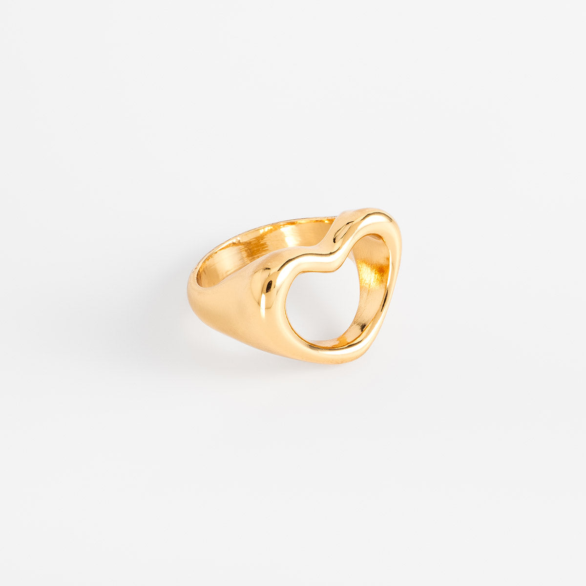 Golden Signature Heart Ring