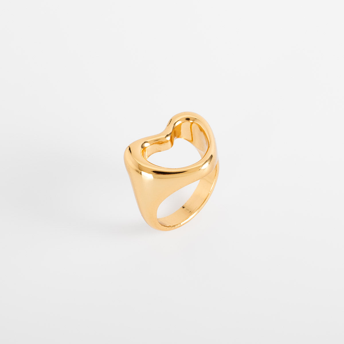 Golden Signature Heart Ring