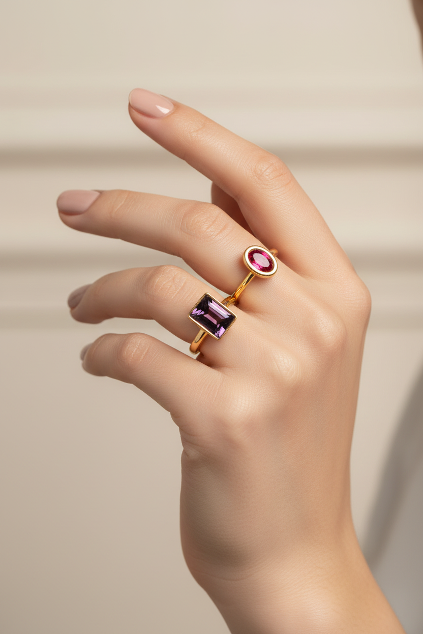 Doble Stack Golden Rings Set