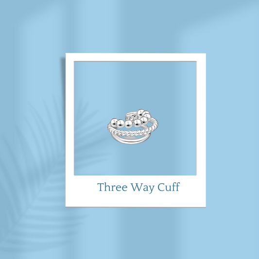 Sterling Silver Three Way Cuff