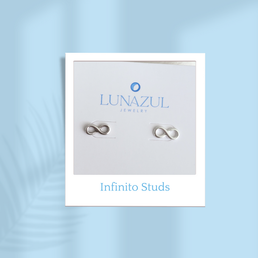 Sterling Silver Infinito Studs Earrings