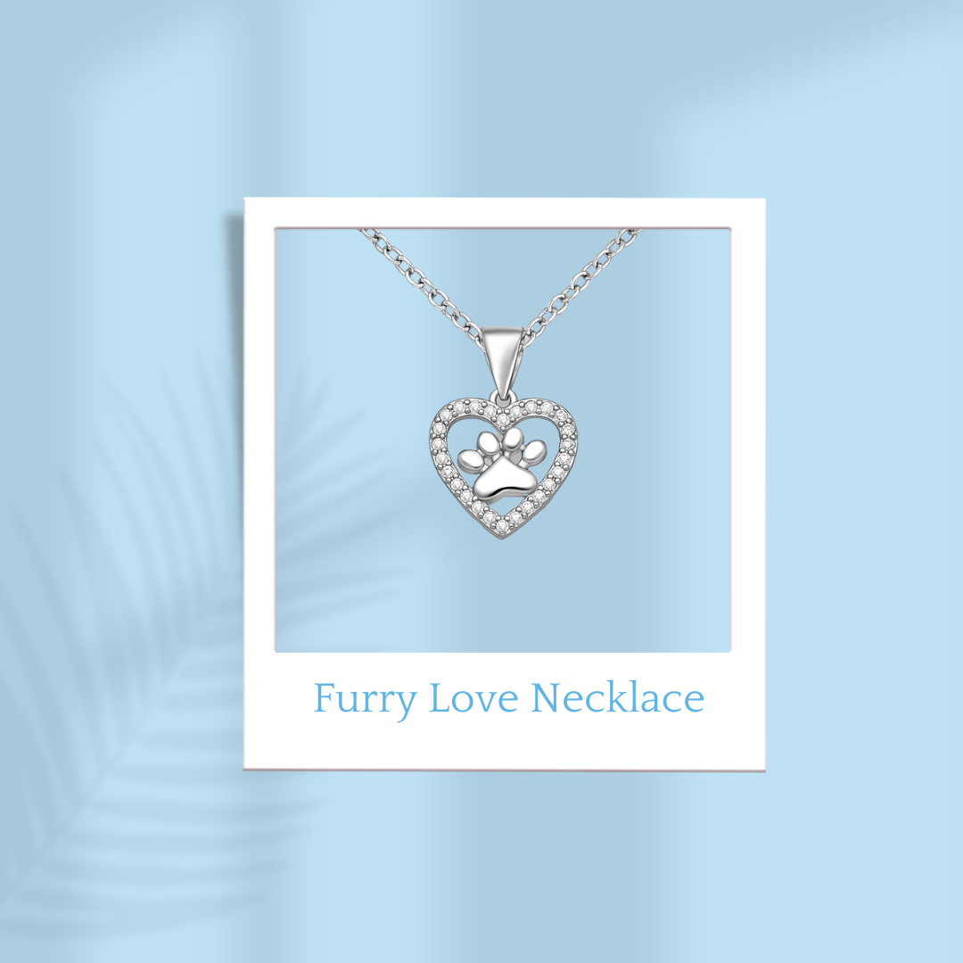 Sterling Silver Furry Love Necklace