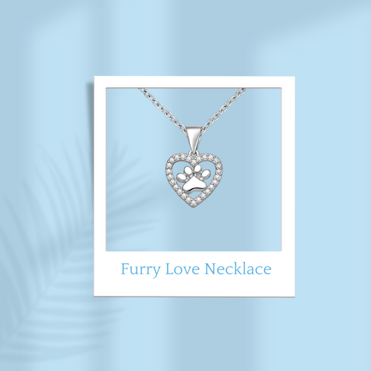 Sterling Silver Furry Love Necklace