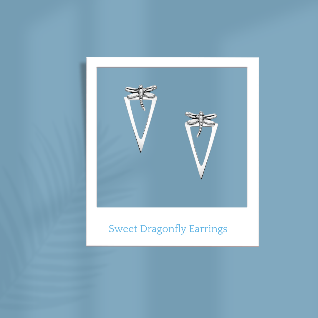 Sterling Silver Sweet Dragonfly Earrings