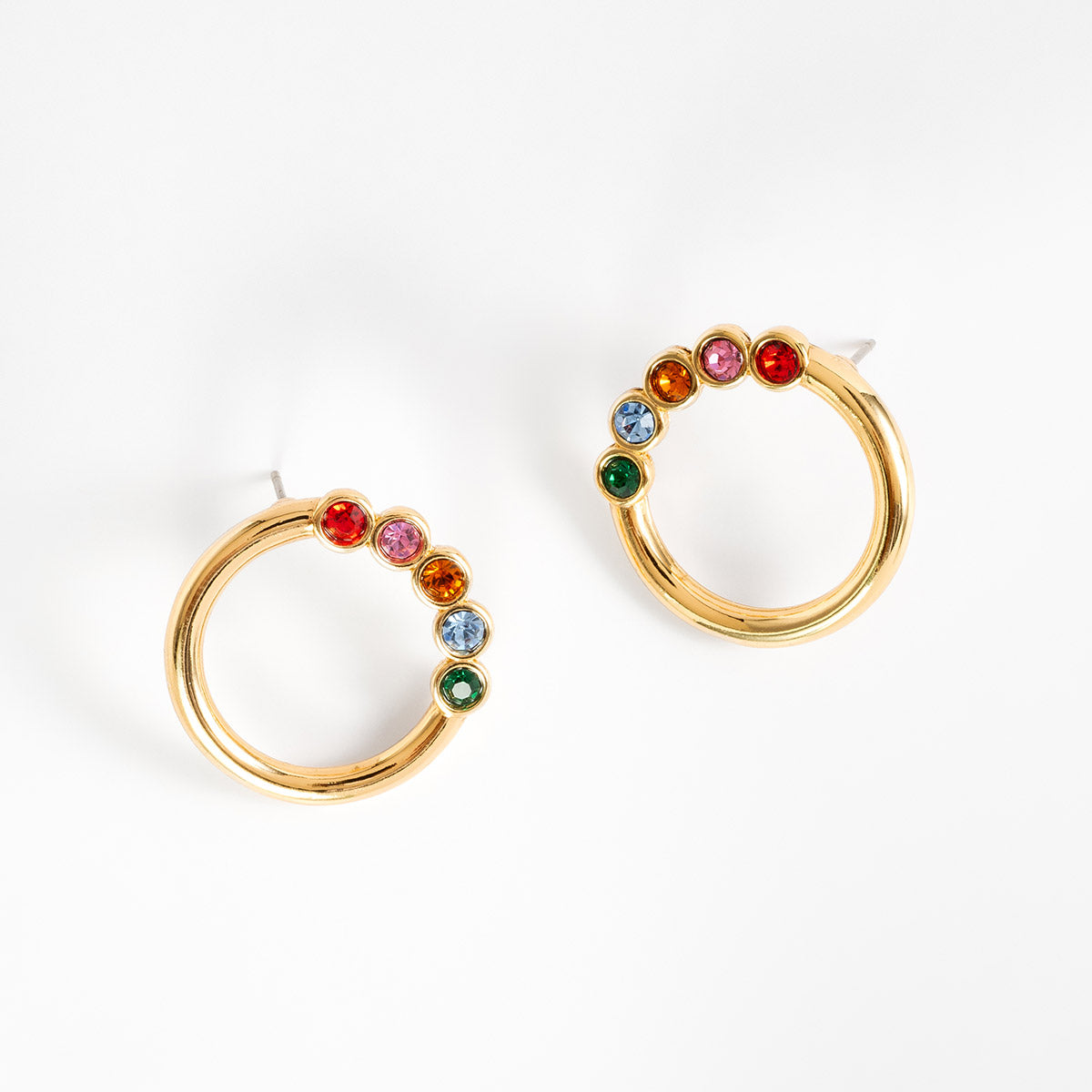 Colors in a Golden Halo Earrings