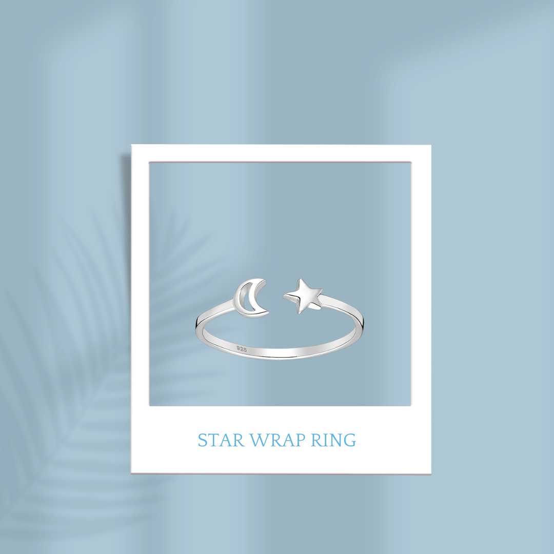 Sterling Silver Star Wrap Ring