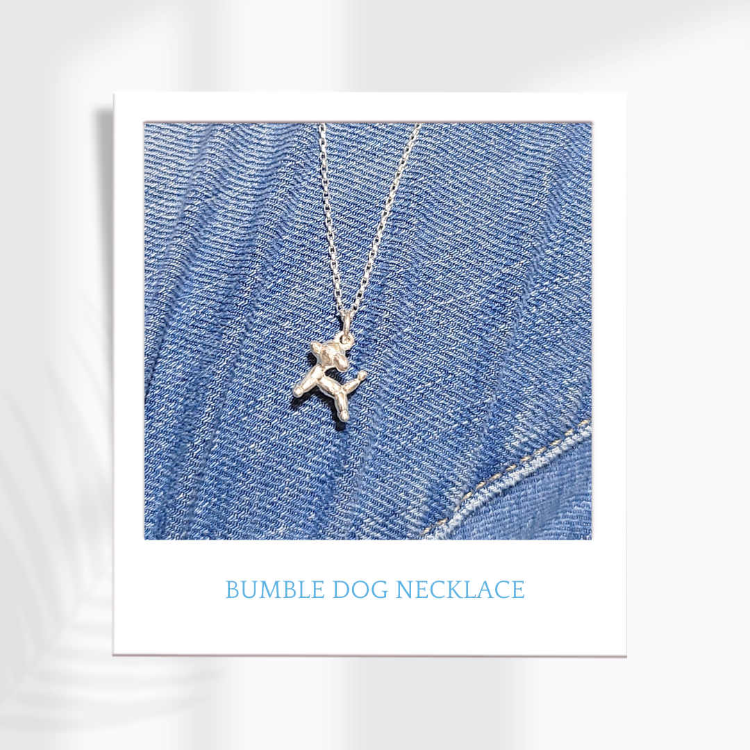 Sterling Silver Bumble Dog Necklace