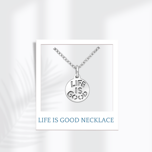 Sterling Silver Live Is Good Necklace