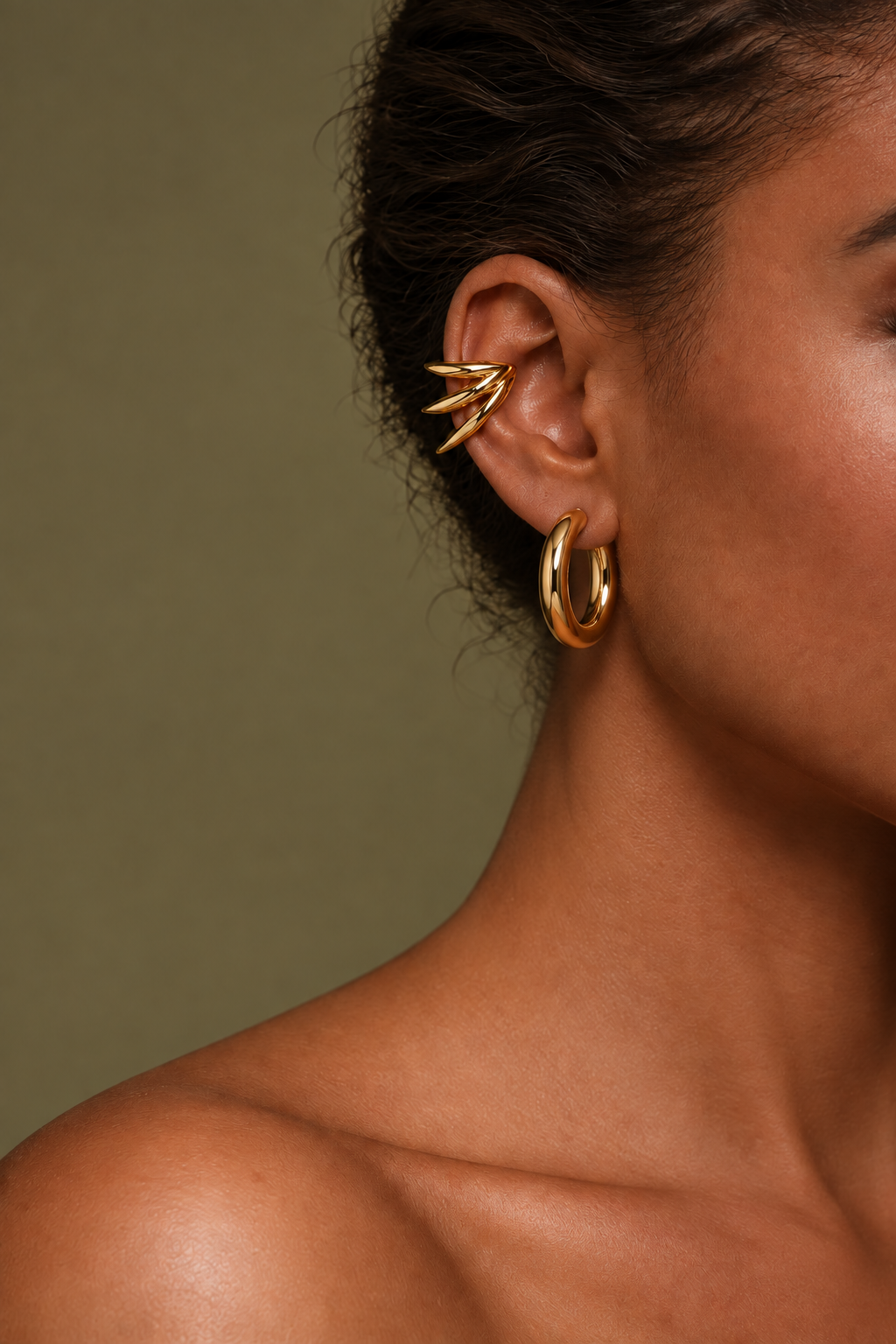 Ear Cuff Trio Golden