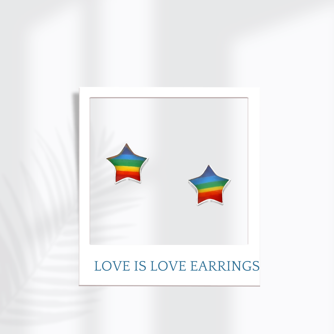Sterling Silver Love is Love Earrings