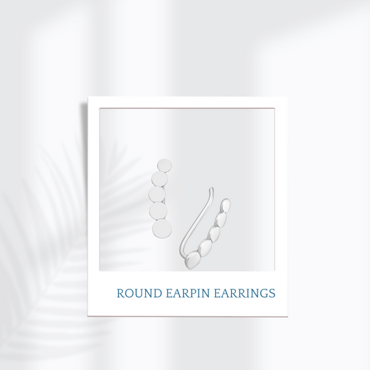 Sterling Silver Round Earpin